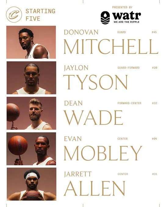 星空体育app官方网站-骑士首发：泰森、迪恩-韦德、阿伦、莫布利、米切尔